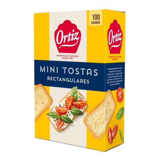 MINI TOSTAS RECTANGULARES, 100GR PAN ORTIZ