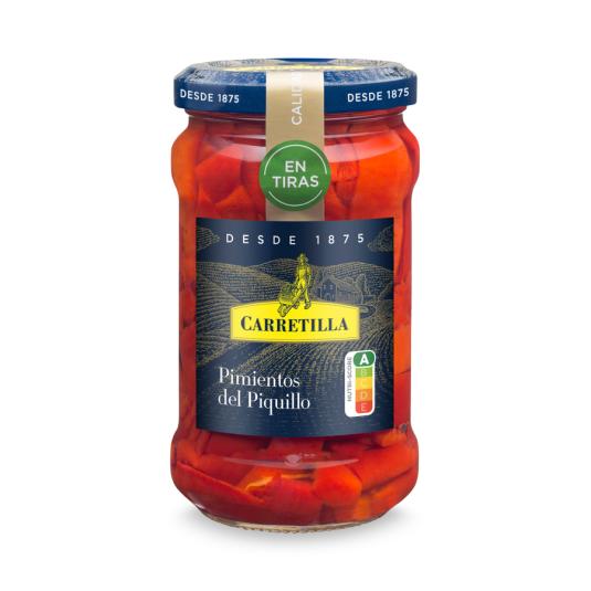 PIMIENTO PIQUILLO EN TIRAS, 225G CARRETILLA