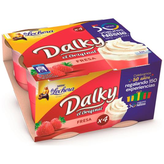 DALKY FRESA CON NATA PACK4X100G LA LECHERA