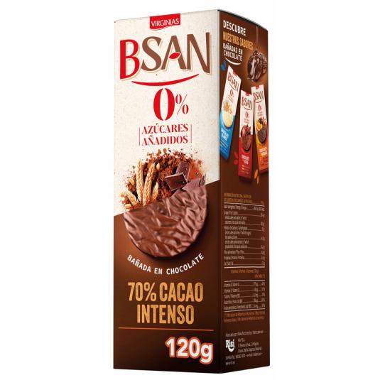 B-SAN GALLETAS CON CACAO 70% 0%AZUCAR, VIRGINIAS 