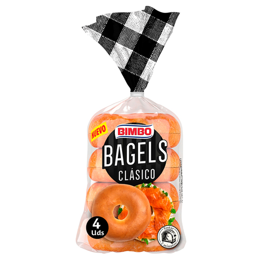 BAGELS CLASICO 4U , 300G BIMBO