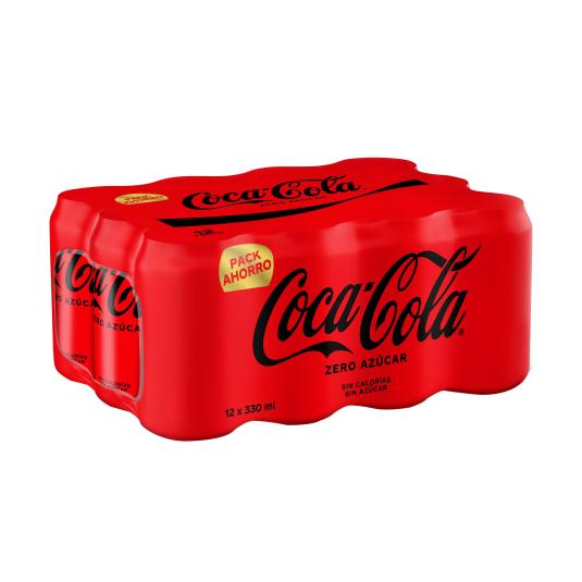 REFRESCO DE COLA ZERO, 12X330ML COCA COLA