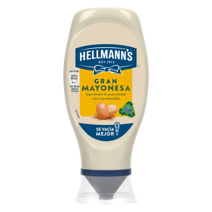 MAYONESA BOCAABAJO, 430ML HELLMANS