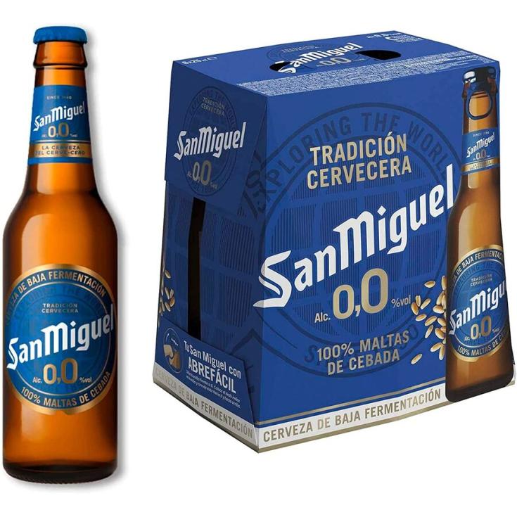 CERVEZA 00, 6X250ML SAN MIGUEL