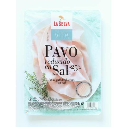 PECHUGA PAVO LONCHAS REDUCIDA SAL, 100G LA SELVA