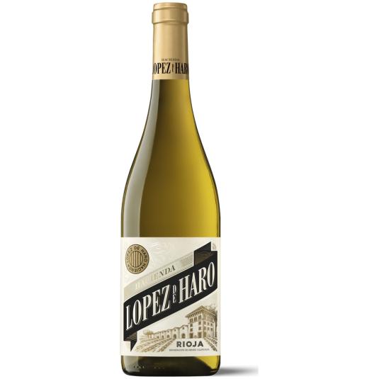 VINO BLANCO BARRICA D.O.RIOJA, 750ML HACEINDA LOPEZ HARO