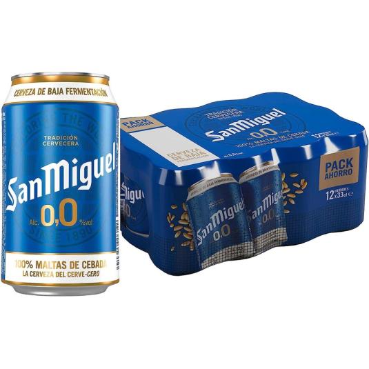 CERVEZA SIN ALCOHOL 0,0 RADLER, 330ML SAN MIGUEL