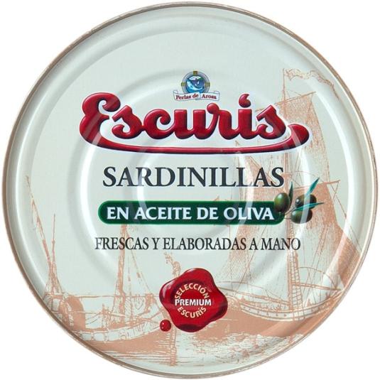 SARDINILLA EN ACEITE DE OLIVA, 190GR ESCURIS