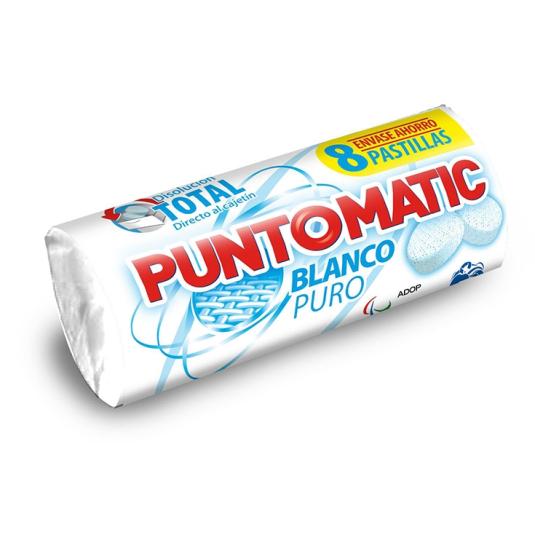 DETERGENTE BLANCO PURO, 8 PASTILLAS PUNTO MATIC