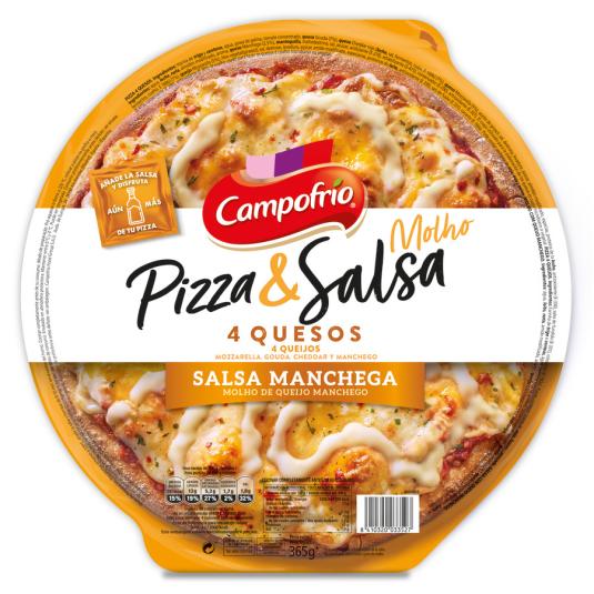 PIZZA SALSA 4 QUESOS, 420GR CAMPOFRIO