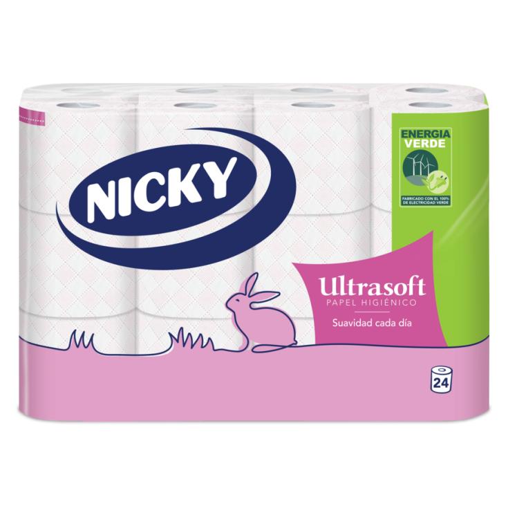 PAPEL HIGIENICO ULTRASOF PERFUMADO, 2CAPAS 24 ROLL NICKY