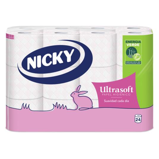 PAPEL HIGIENICO ULTRASOF PERFUMADO, 2CAPAS 24 ROLL NICKY