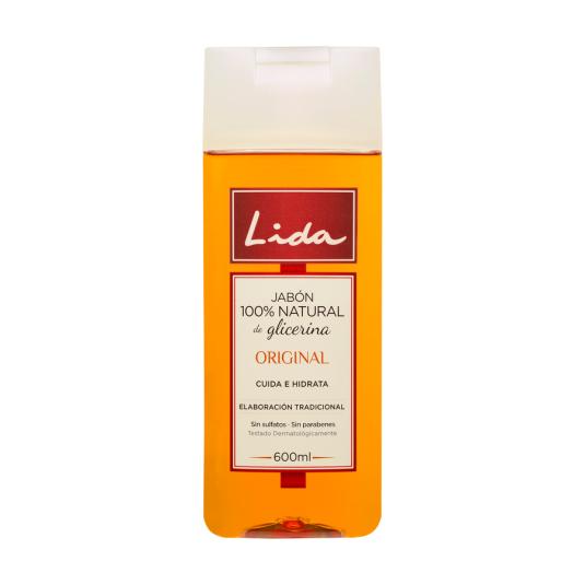 GEL DE DUCHA GLICERINA NATURAL, 600ML LIDA