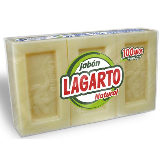 JABON EN PASTILLA NATURAL PACK 3 X 200GR LAGARTO