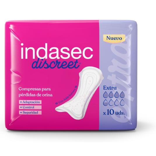 COMPRESA INCONTINENCIA EXTRA, 10UD INDASEC