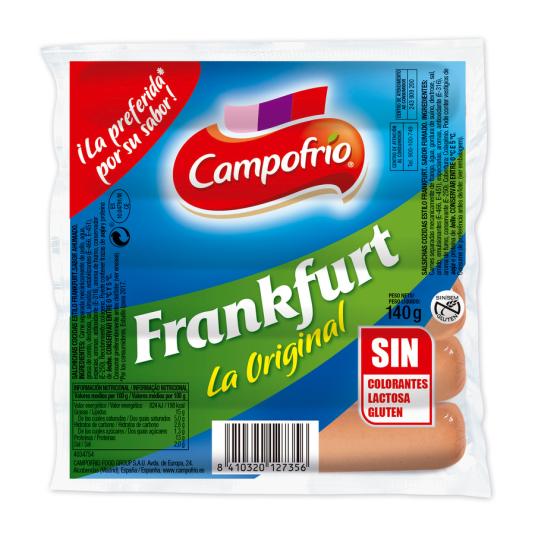 SALCHICHAS FRANKFOURT , 140G CAMPOFRIO