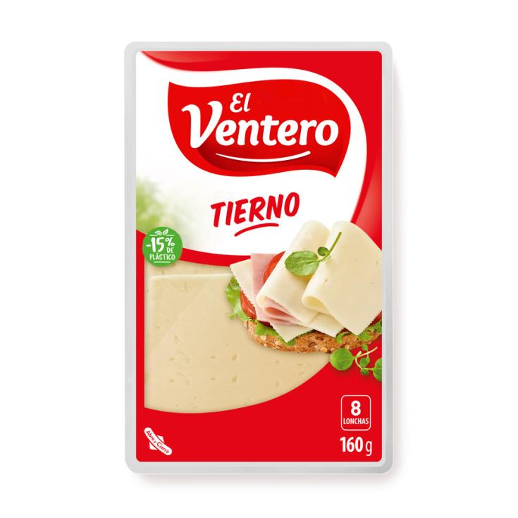 QUESO TIERNO 8 LONCHAS, 160G VENTERO