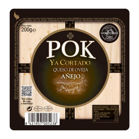 QUESO AÑEJO YA CORTADO CUÑA, 200G POK