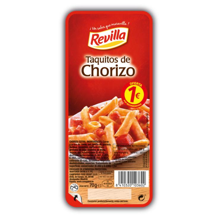 TAQUITOS DE CHORIZO , 65G REVILLA