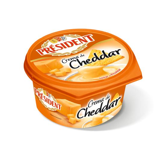 CREMA QUESO CHEDDAR, 125G PRESIDENT