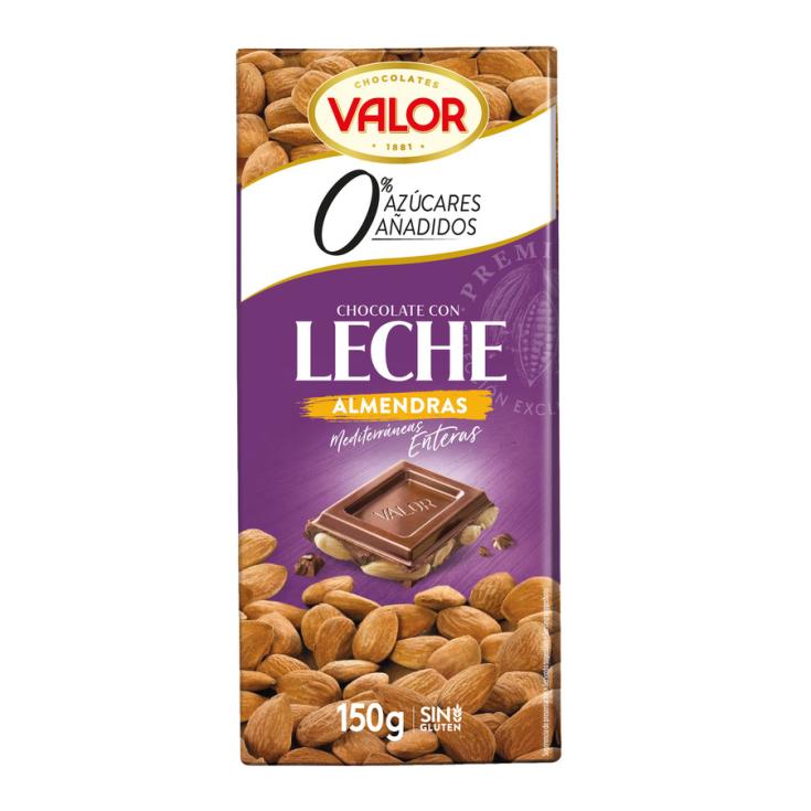 CHOCOLATE LECHE Y ALMEND. S/AZUCAR,150GR VALOR