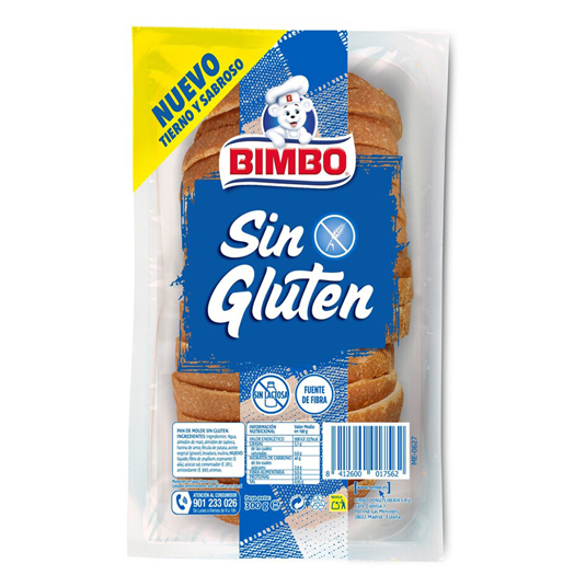 PAN MOLDE BLANCO SIN GLUTEN, 300G BIMBO