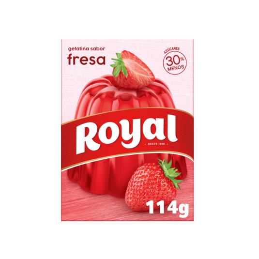 GELATINA SABOR FRESA, 114GR ROYAL