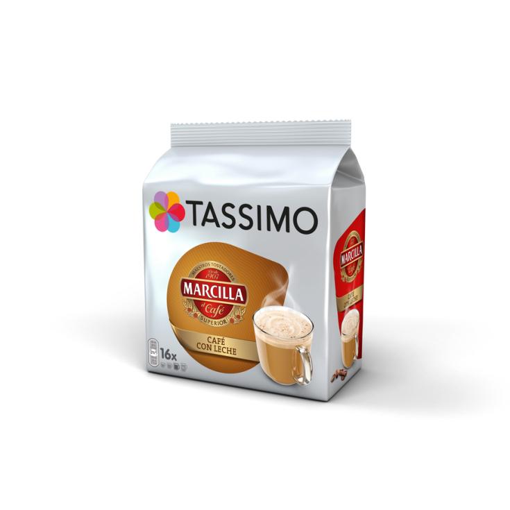 CAPSULAS DE CAFE CON LECHE MARCILLA TASSIMO