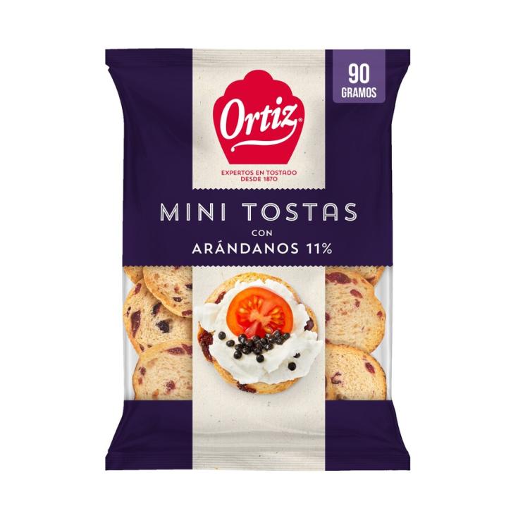 MINI TOSTAS CON ARANDANOS, 100GR PAN ORTIZ