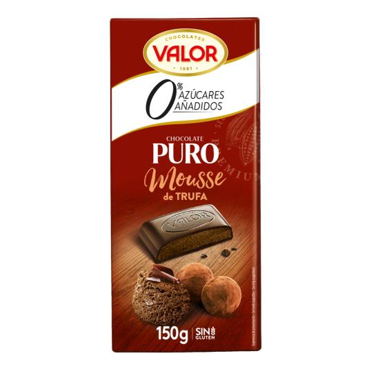 CHOCOLATE PURO MOUSSE TRUFA S/A, 150GR VALOR