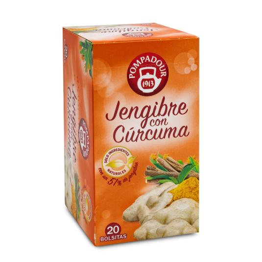 JENGIBRE CON CURCUMA , 20 SOBRES POMPADOUR