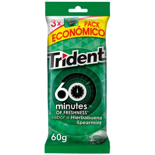 CHICLES 60 MINUTES OF FRESH P3 HIERBABUENA TRIDENT