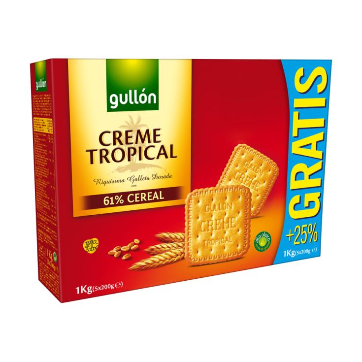 GALLETAS CREME TROPICAL, 800GR GULLON