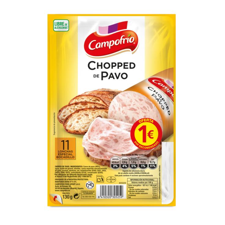 CHOPPED PAVO LONCHAS , 95G CAMPOFRIO