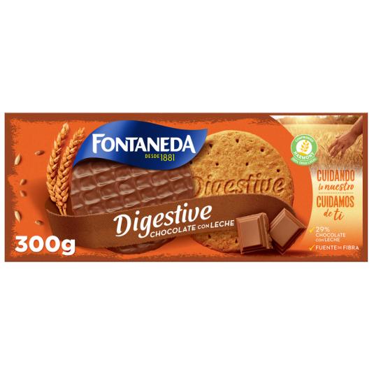 GALLETAS DIGESTIVE CHOCOLATE CON LECHE, 300G FONTANEDA