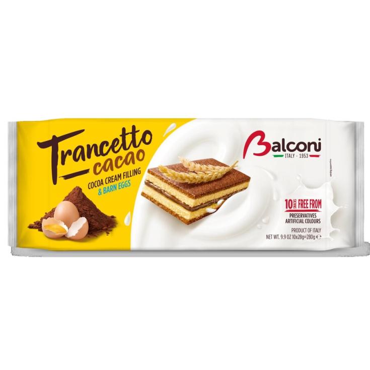 BIZCOCHO TRANCETTO CACAO , 280G DULCESOL