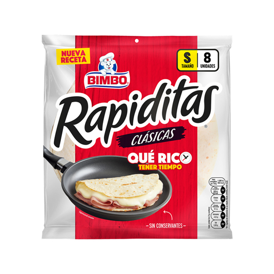 RAPIDITAS CLASICAS MINIS 8UND, 168G BIMBO