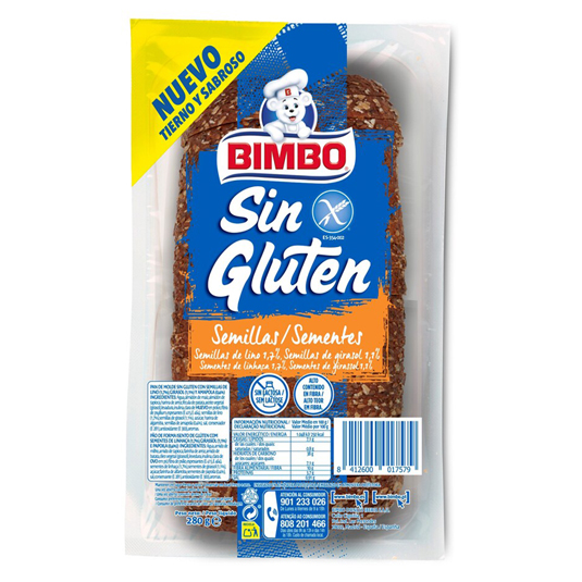 PAN MOLDE SEMILLAS SIN GLUTEN, 280G BIMBO