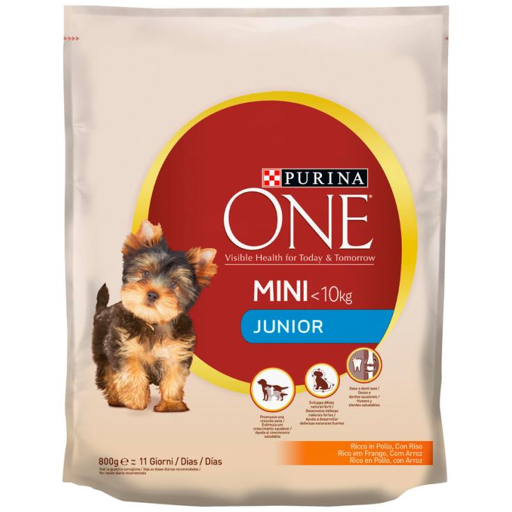 PIENSO PERRO ONE JUNIOR MINI POLLO,800G PURINA ONE