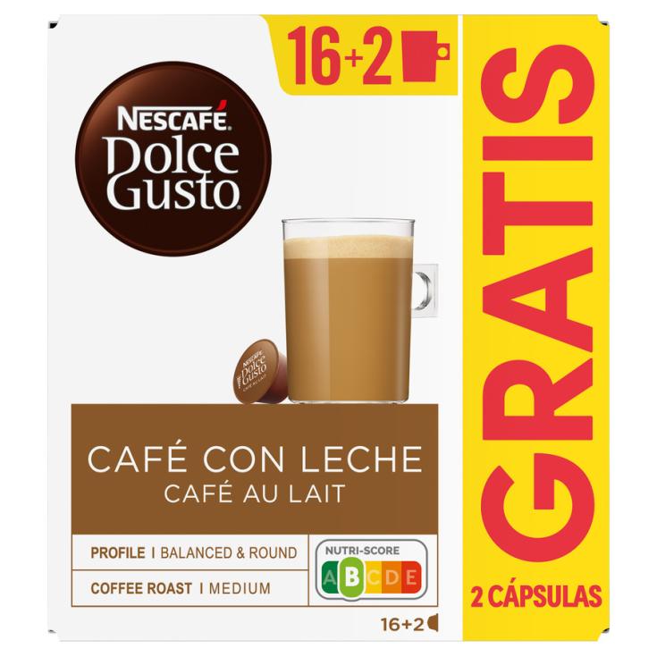 CAPSULAS DE CAFE CON LECHE, 16 CAPS DOLCE GUSTO