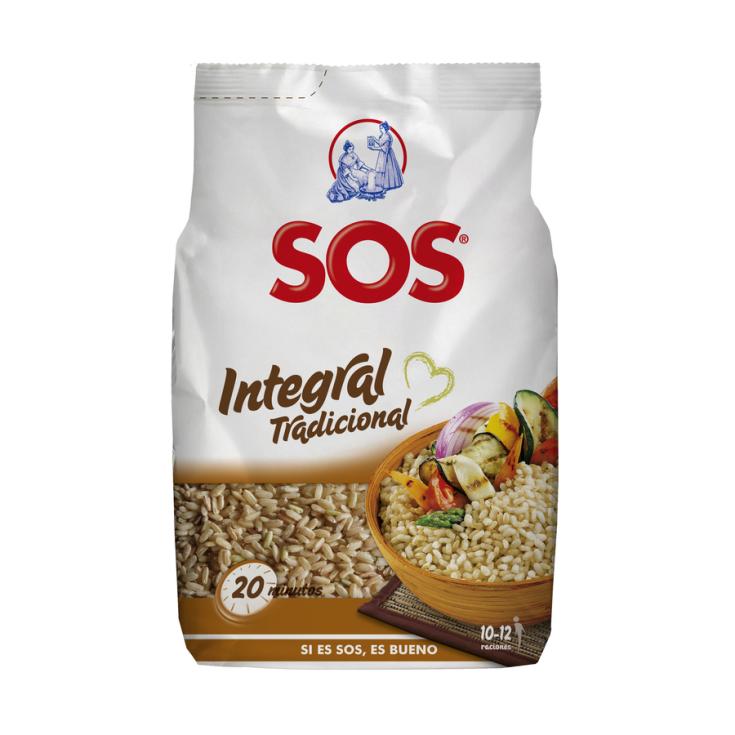 ARROZ INTEGRAL, 1KG SOS