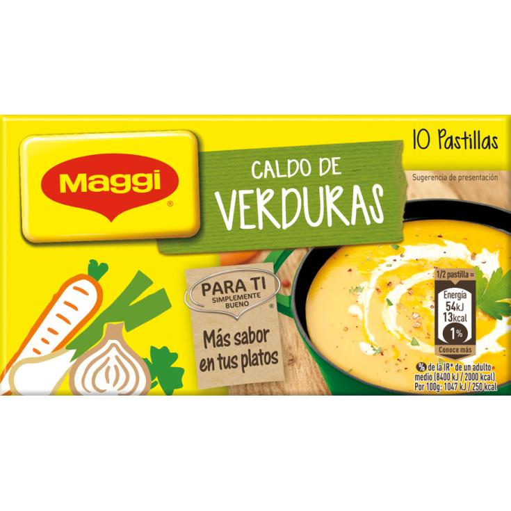 CALDO DE VERDURAS, 10 PASTILLAS MAGGI