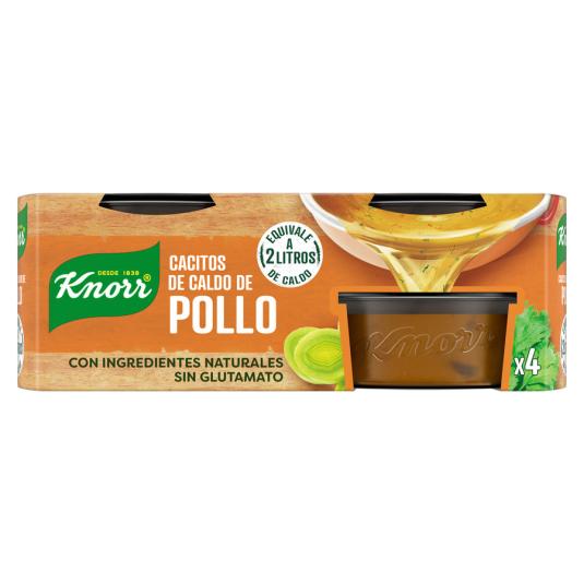 CACITOS DE CALDO DE POLLO, 4 UNID KNORR