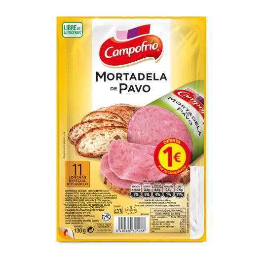 MORTADELA PAVO LONCHAS , 95G CAMPOFRIO