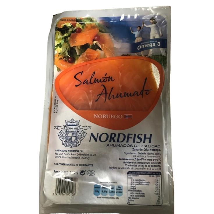 SALMON AHUMADO, 100G NORDFISH