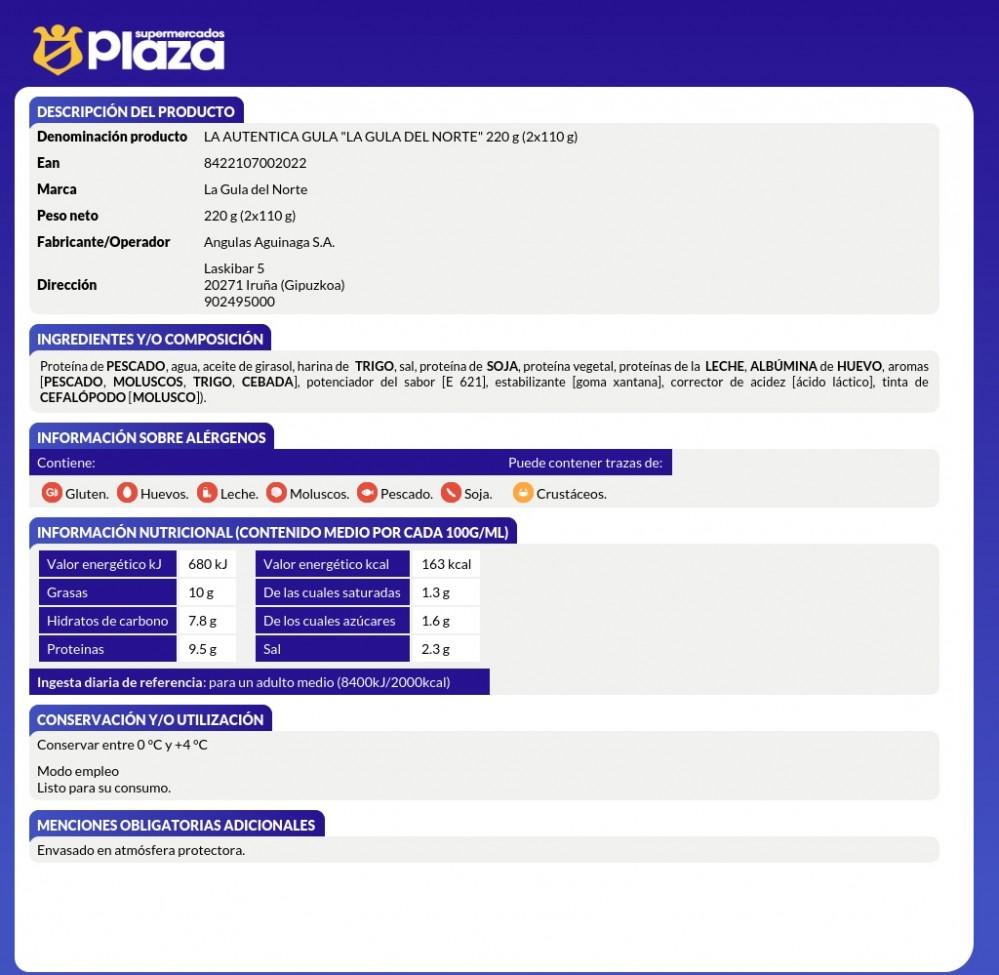 GULA DEL NORTE FRESCA P2X100G LA GULA DEL NORTE 