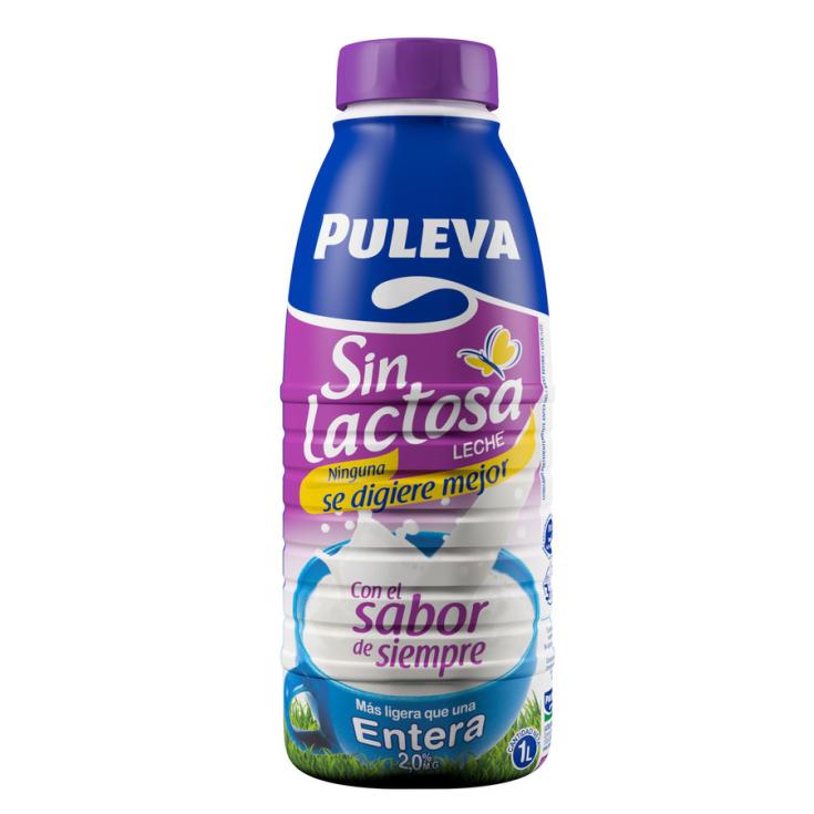 LECHE ENTERA SIN LACTOSA, 1L PULEVA