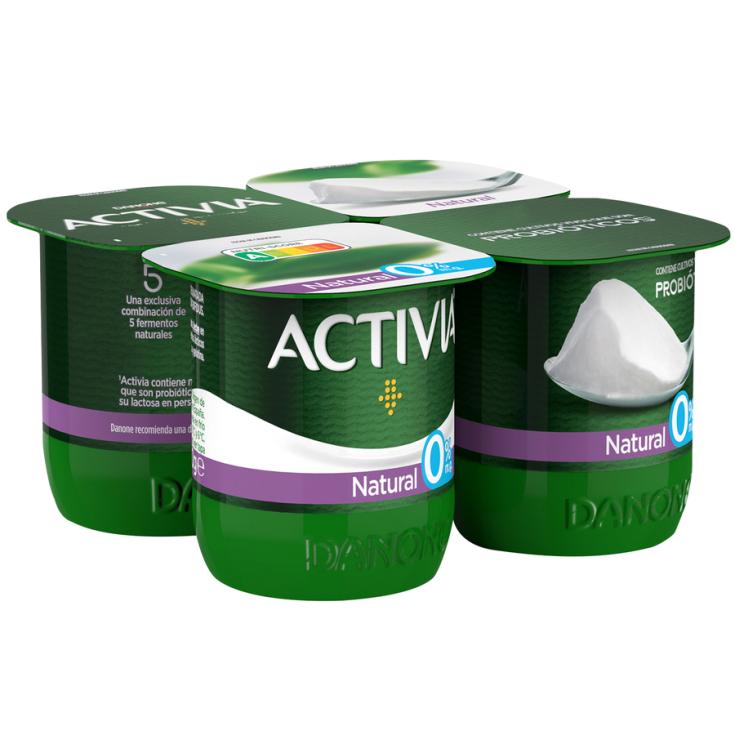 ACTIVIA NATURAL 0%, 4X120GR ACTIVIA