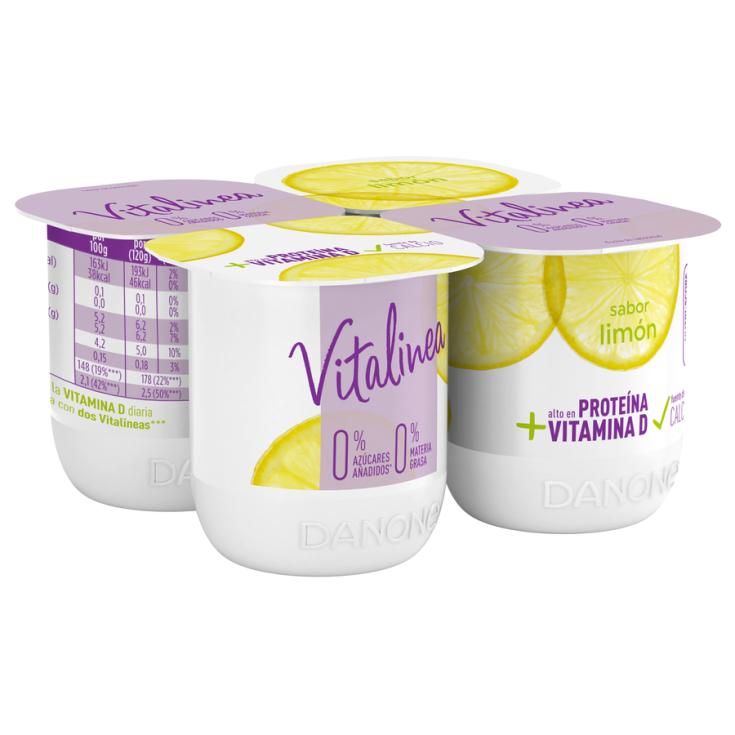 VITALINEA SABOR LIMON 0%, 4X120GR DANONE