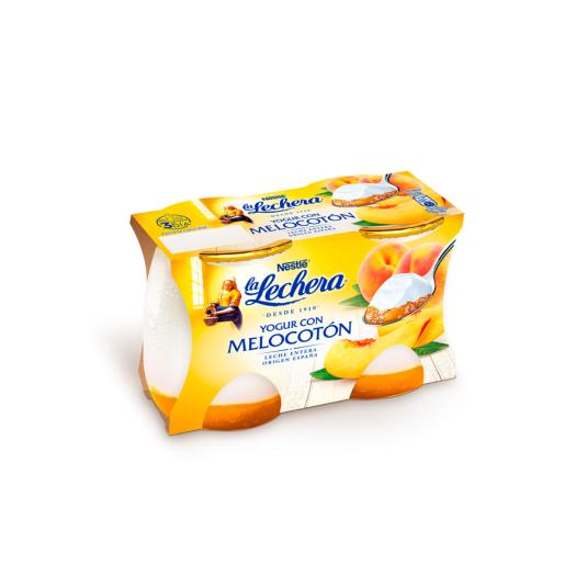 YOGUR CON MELOCOTON P2, 250G LA LECHERA